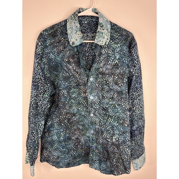 Rare Robert Weldon Original Lot Of 3 Abstract Button Down Shirts Sz Medi… - Picture 7 of 11